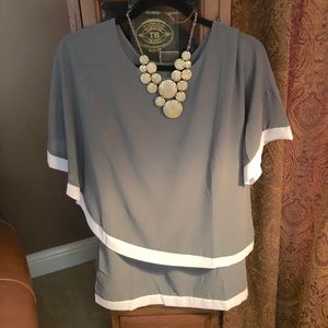 Layered Draped Blouse